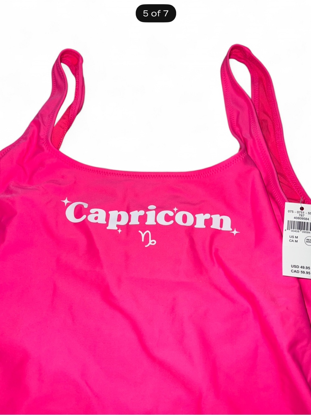 aerie Hot Pink 'Capricorn' One-Piece Cheekiest Swimsuit - Picture 5 of 7